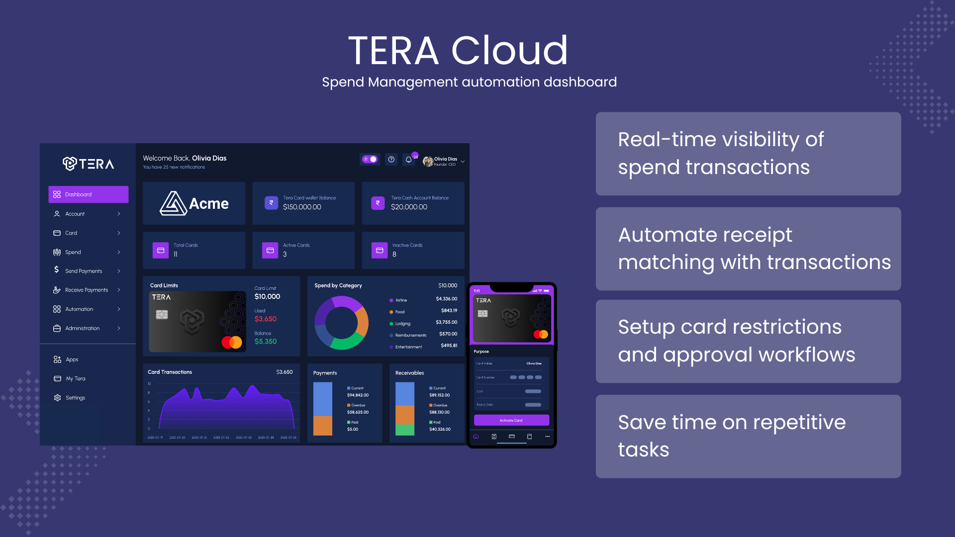 TERA | World class finance platform for business owners and finance teams